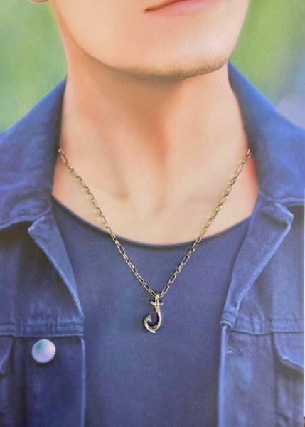 画像10: Pt900 フィッシュフックペンダント Mサイズ (10)