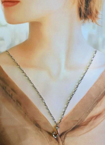 画像11: Pt900 フィッシュフックペンダント Mサイズ (11)