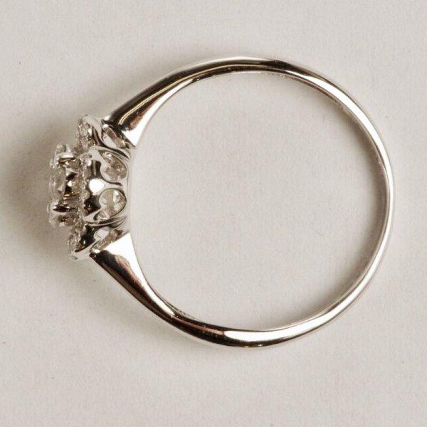 画像4: K18WGダイヤモンドフラワーリング (4)