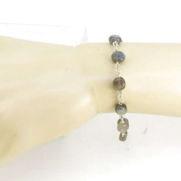 画像10: SV925ラブラドライトオリジナルブレスレット (10)