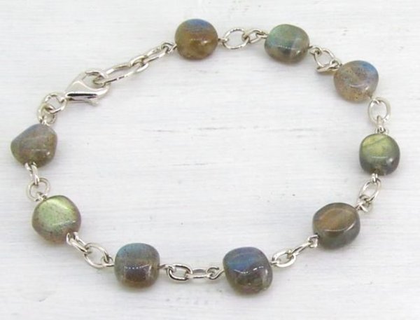 画像4: SV925ラブラドライトオリジナルブレスレット (4)