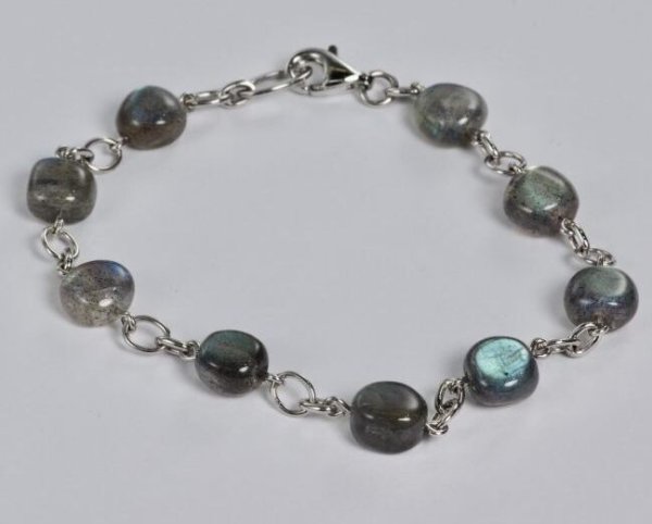 画像3: SV925ラブラドライトオリジナルブレスレット (3)