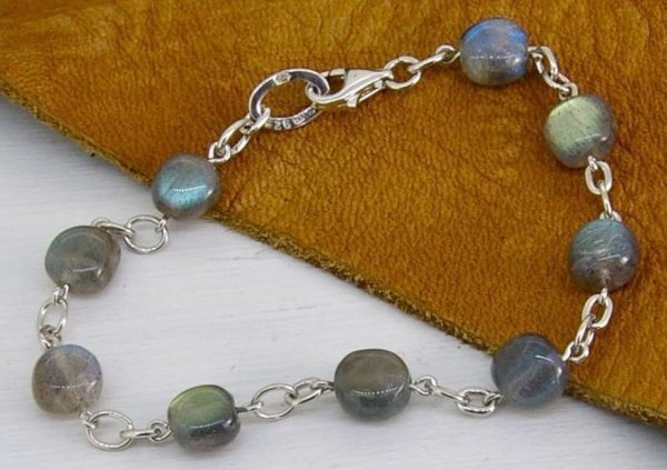 画像5: SV925ラブラドライトオリジナルブレスレット (5)