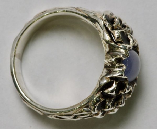 画像7: SV925ブルーカルセドニー オリジナルダリヤリング (7)