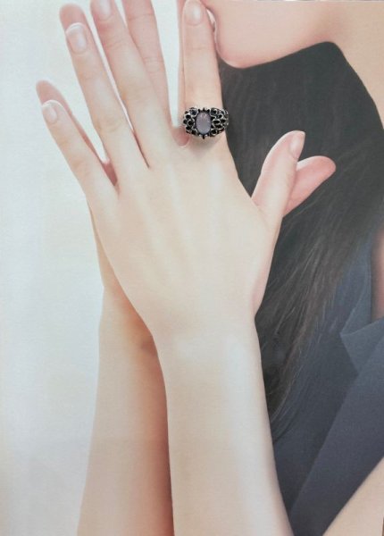 画像11: SV925ブルーカルセドニー オリジナルダリヤリング (11)