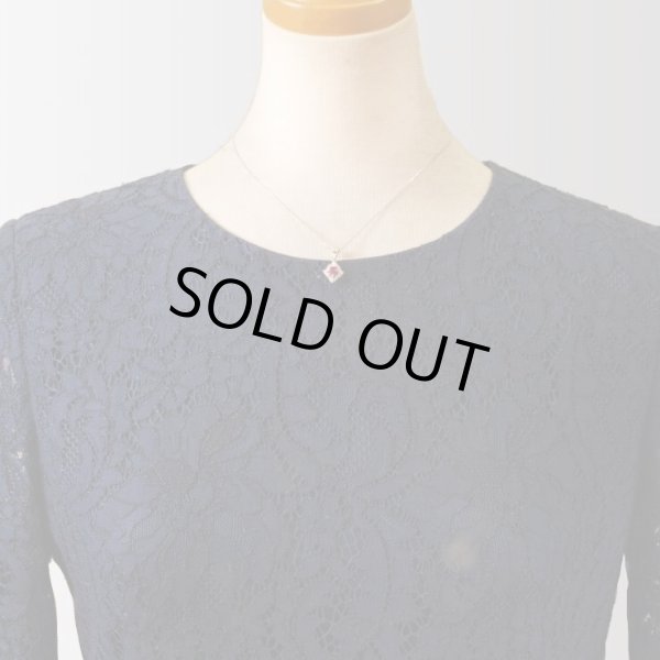 画像4: Pt900/K18WG ルビー・ダイヤ入りペンダントネックレス (4)