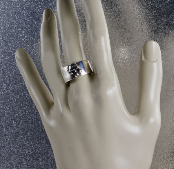 画像5: 【50%OFF】SV925平打ちスカルリング01 (5)