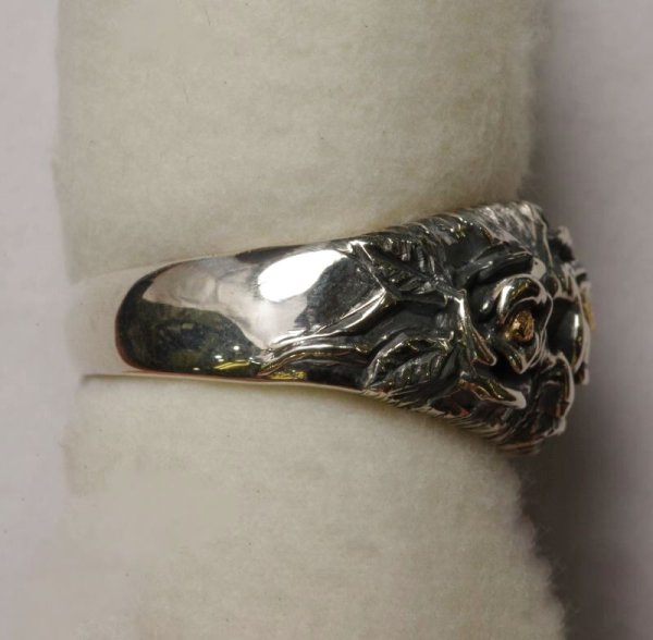 画像7: SV925/K18スリーローズリング (7)