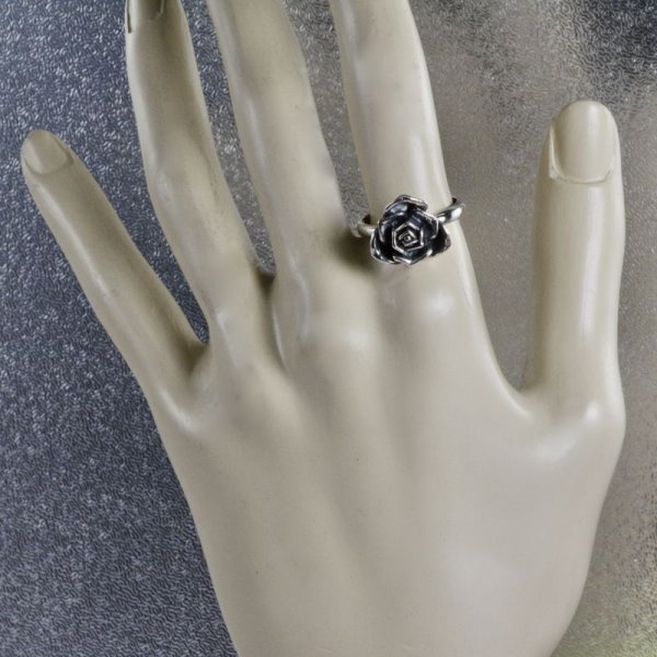 画像5: 【50%OFF】SV925ローズリング (5)