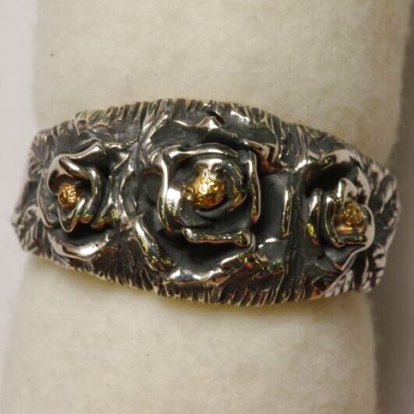 画像6: SV925/K18スリーローズリング (6)