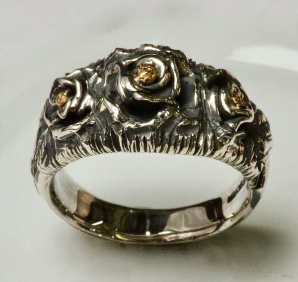 画像3: SV925/K18スリーローズリング (3)