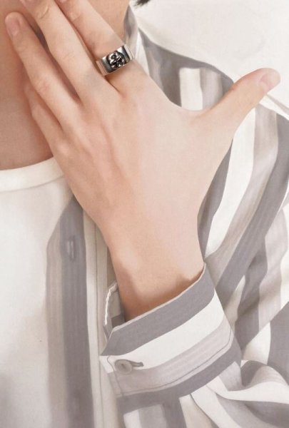 画像6: 【50%OFF】SV925平打ちスカルリング01 (6)