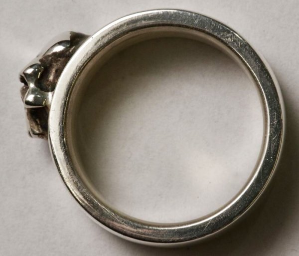 画像5: 【50%OFF】SV925平打ちスカルリング02 (5)