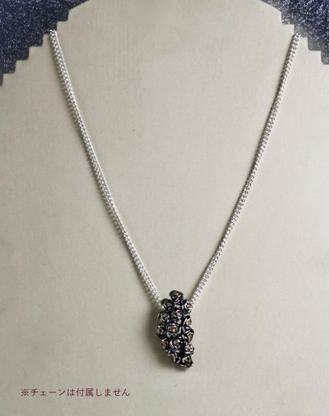 画像5: SV925重厚ローズ×K18 ペンダントトップ (5)