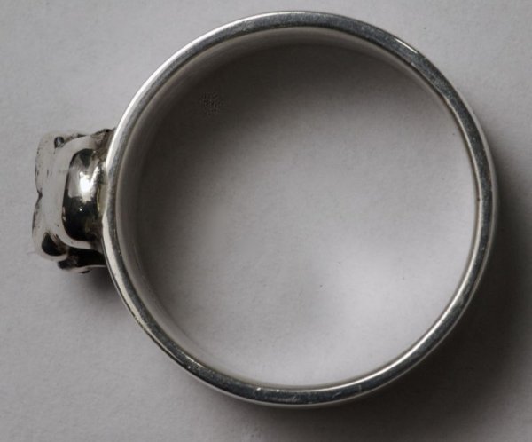 画像3: 【50%OFF】SV925平打ちスカルリング01 (3)