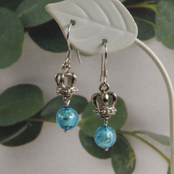 画像5: 【50%OFF】SVクラウン×ベネチアンガラスピアス (5)