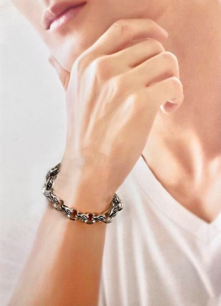 画像4: 【70%OFF】sv925イーグル＆リングスブレスレット (4)