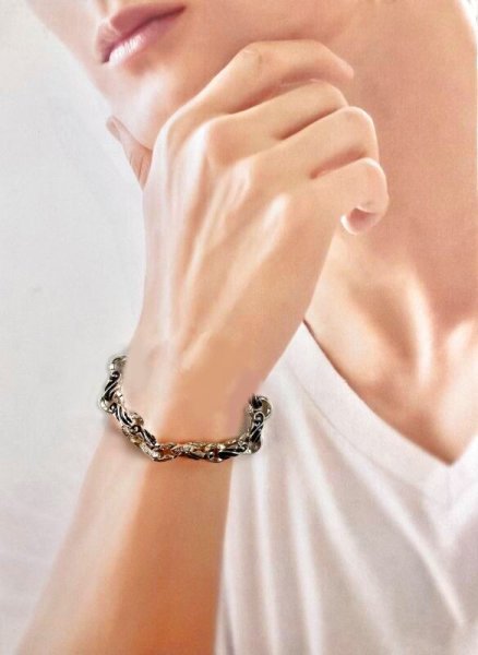 画像5: 【70%OFF】sv925アラベスク&リングスブレスレット (5)