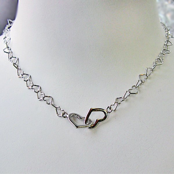 画像6: 【60%OFF】sv925ハートチェーンネックレス (6)