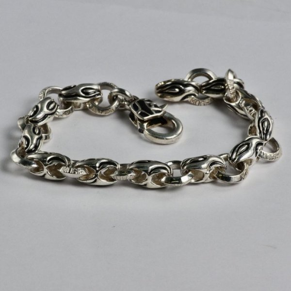 画像3: 【70%OFF】sv925イーグル＆リングスブレスレット (3)