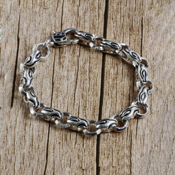 画像6: 【70%OFF】sv925イーグル＆リングスブレスレット (6)