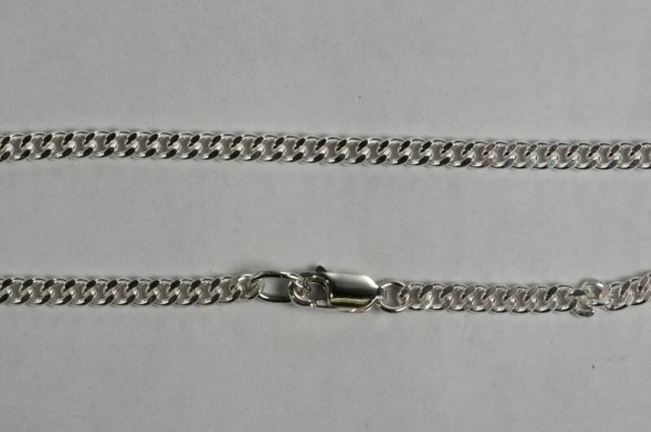 画像2: シルバー2面カット キヘイネックレス 約52cm (2)