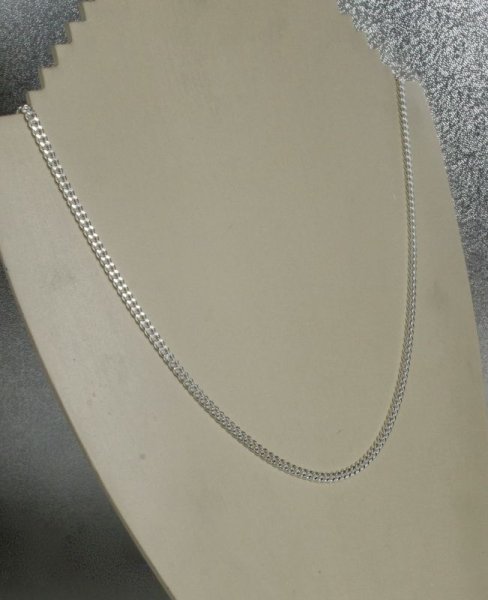 画像4: シルバー2面カット キヘイネックレス 約52cm (4)