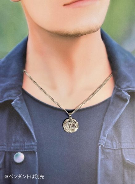 画像6: シルバー2面カット キヘイネックレス 約52cm (6)