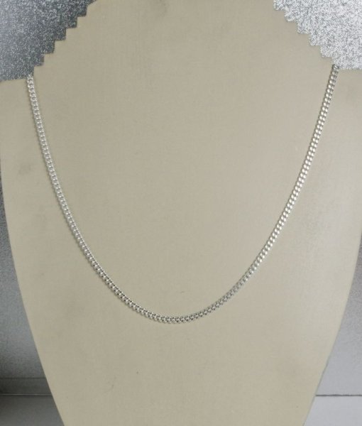 画像3: シルバー2面カット キヘイネックレス 約52cm (3)