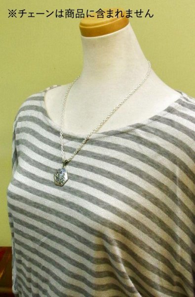 画像7: 【50%OFF】SV925ココペリ六角形ペンダントトップ (7)