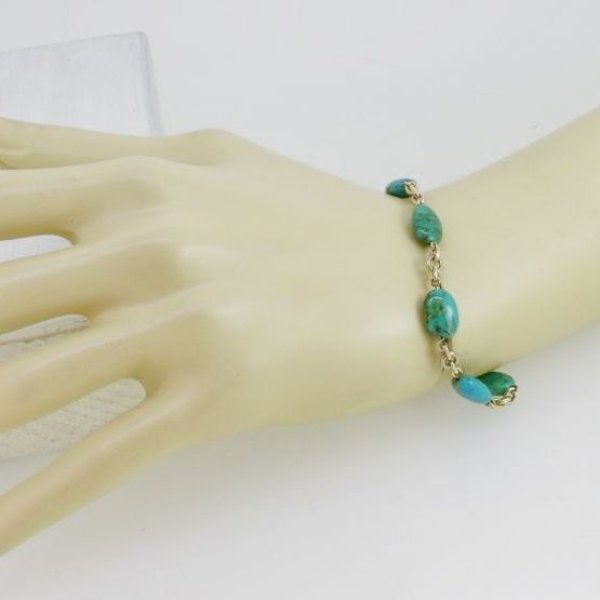 画像7: 【50%OFF】 ★現品限り★SV925ターコイズブレスレット (7)