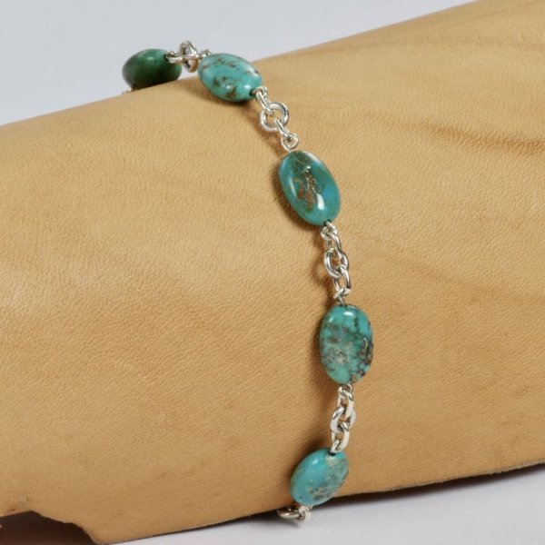 画像6: 【50%OFF】 ★現品限り★SV925ターコイズブレスレット (6)