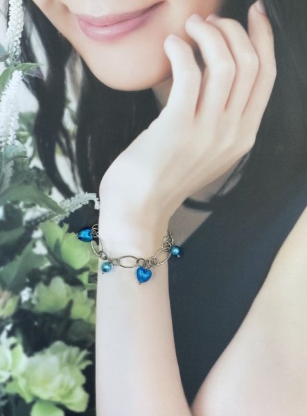 画像4: 【50%OFF】SV925ブレスレット ベネチアンガラス ブルー (4)