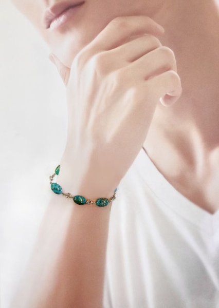 画像9: 【50%OFF】 ★現品限り★SV925ターコイズブレスレット (9)