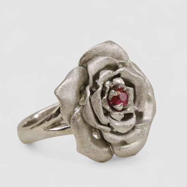 画像3: SV925/ルビー ローズリング (3)