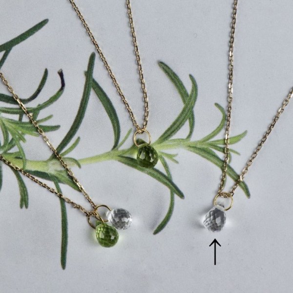 画像6: K10ネックレス　クリアクォーツペンダント (6)