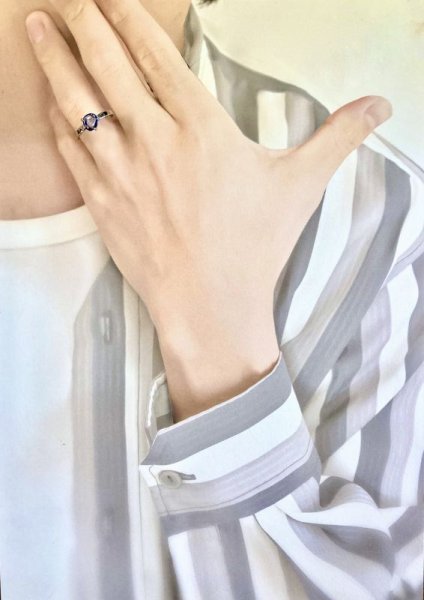 画像6: sv925変形サファイアリング (6)