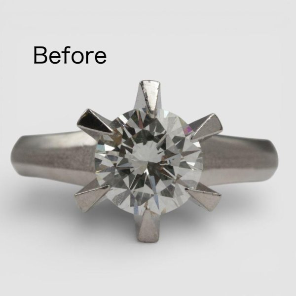 画像2: 【リフォーム例】高さのあるダイヤリングを低く使いやすいデザインへ (2)