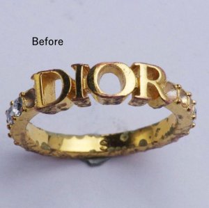 画像1: 【修理例】Dior(ディオール)リング ラインストーン入れ直し・再メッキ (1)
