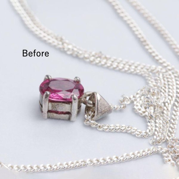 画像2: 【リフォーム例】ピンクサファイアペンダント→K18リングに作り替え (2)