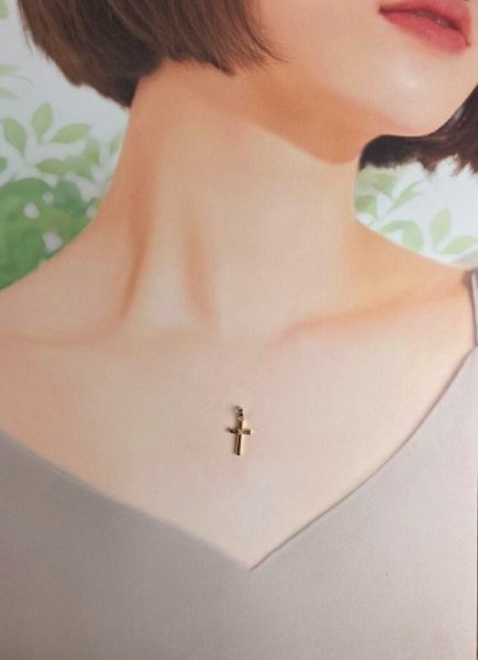 画像8: K18ダイヤ入りクロスペンダント (8)