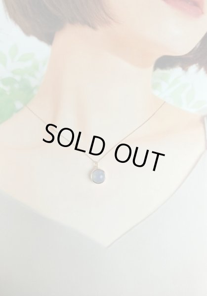 画像8: K10ブルーカルセドニーペンダントネックレス (8)