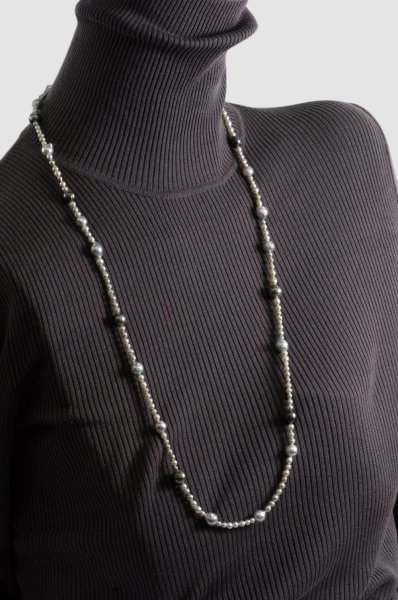 画像5: 黒蝶パール×アコヤパールネックレス (5)