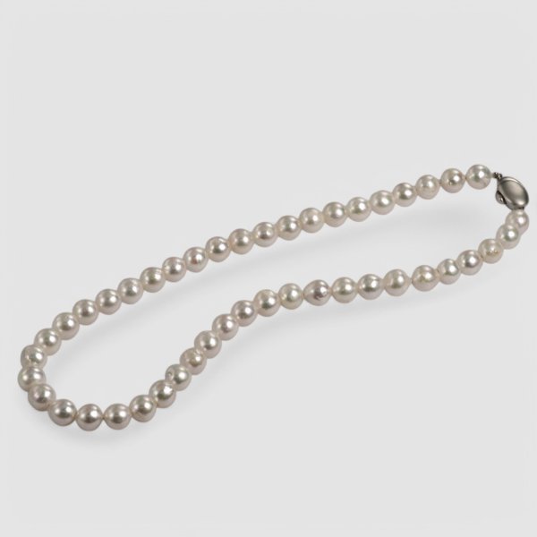 画像2: 【お値打ち品】アコヤパール 約9×9.5mmパールネックレス (2)