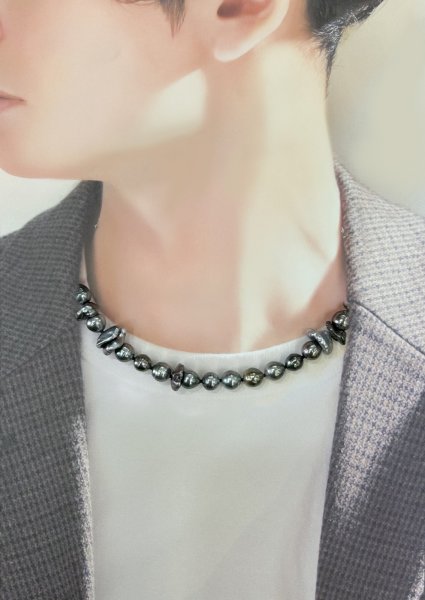 画像9: 黒蝶バロックパール×黒蝶ケシパールネックレス (9)