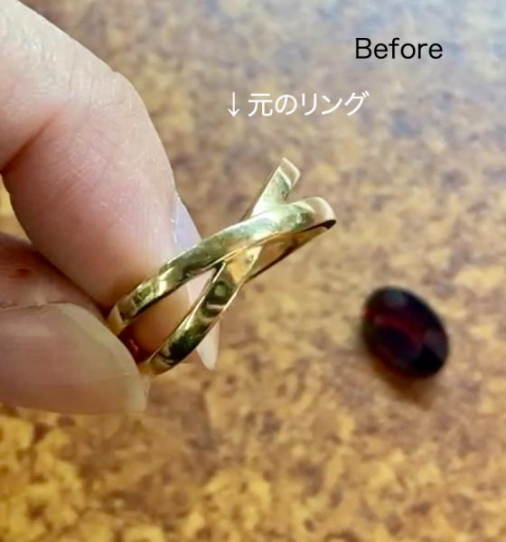 画像2: 【オーダー例】K18ガーネットリング制作 (2)