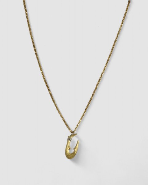 画像9: Pt900/K18 縄文釣り針 大 ペンダント (9)