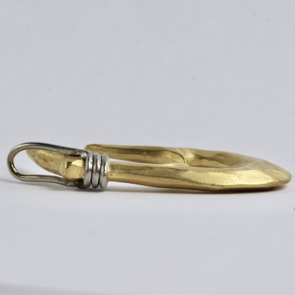 画像3: Pt900/K18 縄文釣り針 大 ペンダント (3)