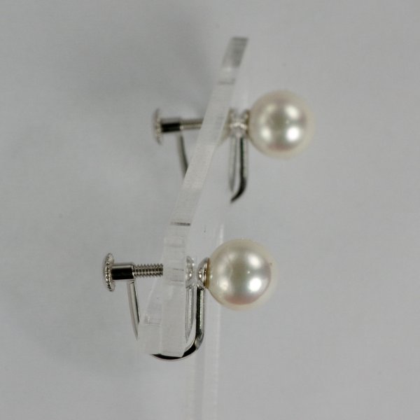 画像2: K14WGアコヤパールイヤリング (2)