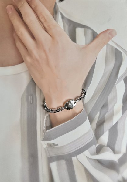 画像9: 【受注生産品】Pt900ダイヤモンドプレート付きブレスレット (9)